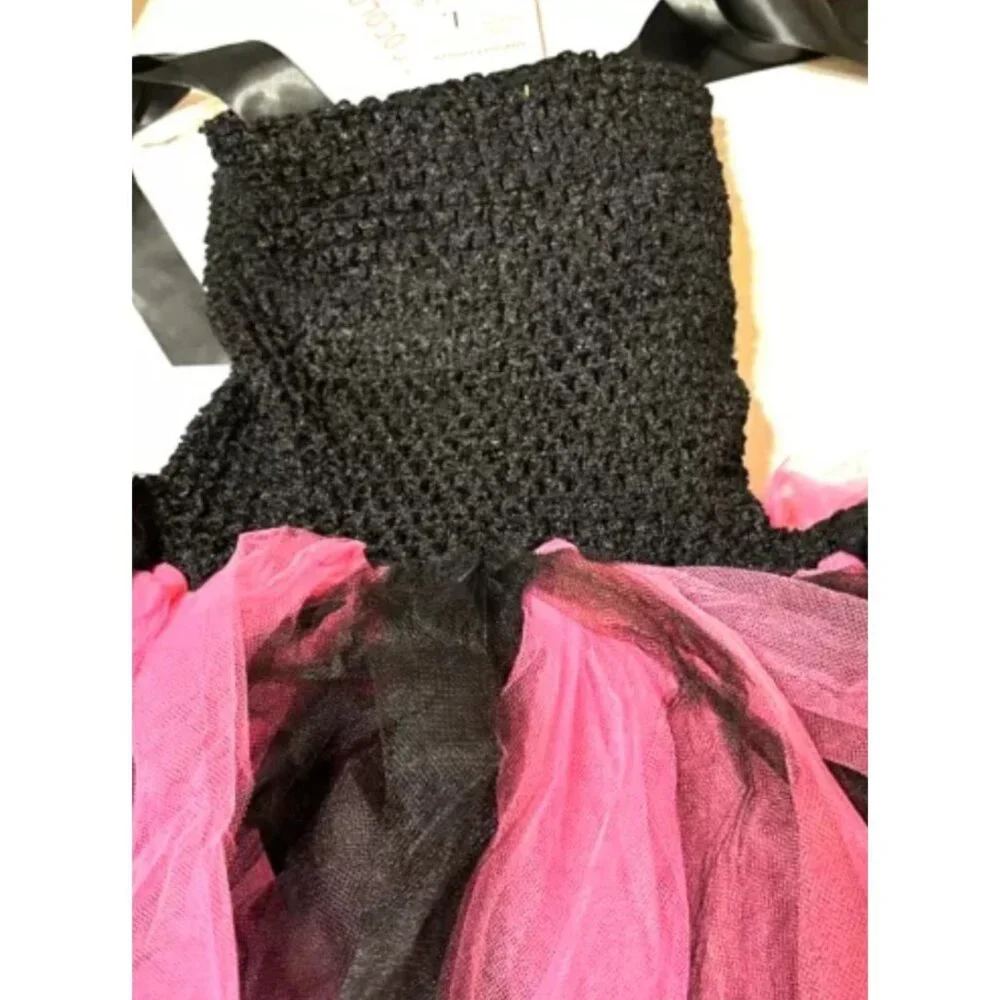 O'Cocolour Girls' Tutu Tulle & Knit Skeleton Costume‎ Halloween SZ Large(5-7yrs)